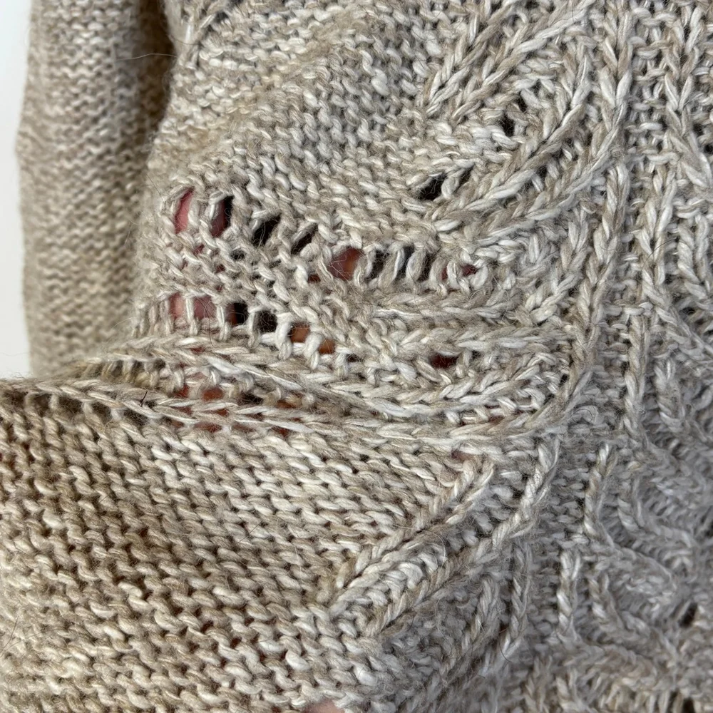 Anthropologie Moth Turtleneck Sweater Brown Beige Women’s Small Alpaca Blend - Picture 4 of 15